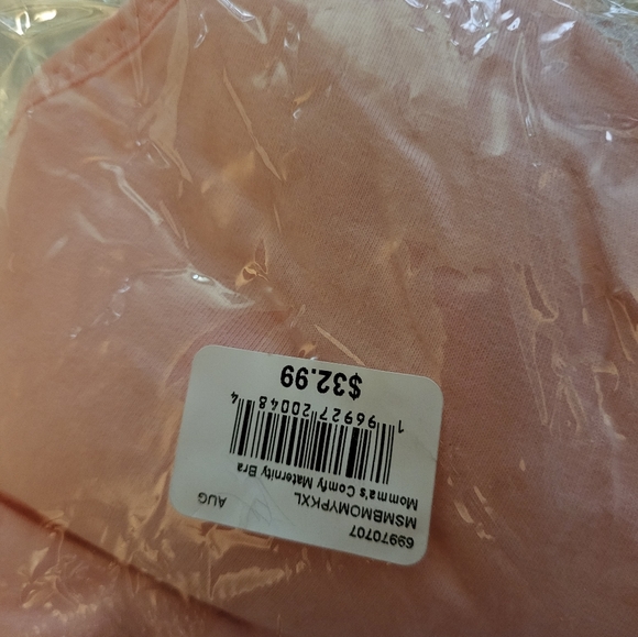 (2) Momma's Shop Comfy 2-in-1 Nursing & Maternity Bras. 1 Pink/1 Peach. XL. NWT. - Picture 10 of 15
